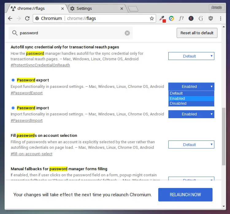 Password Import / Export 