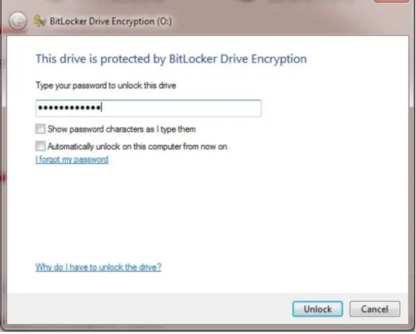 Drive is Protected by BitLocker