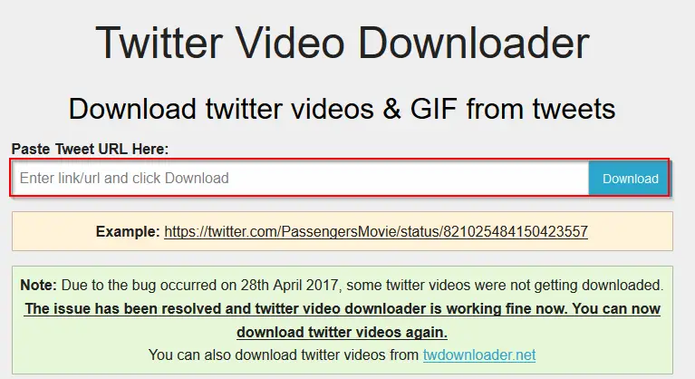 Twitter Video Downloader