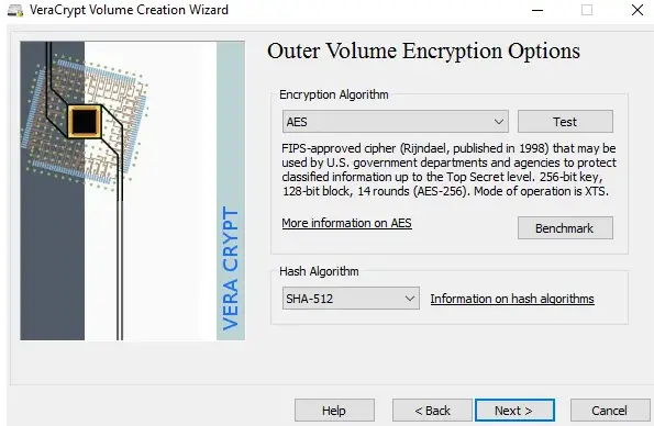 Volume Encryption Option