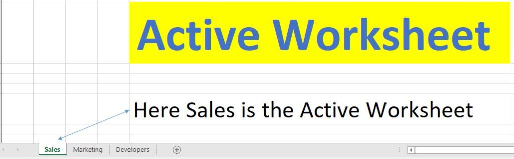 Active worksheet